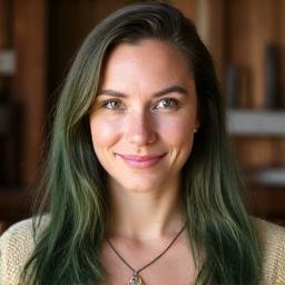 Portrait of Rowan Thistle, Restoration Specialist at Fae Forest Furnishings
